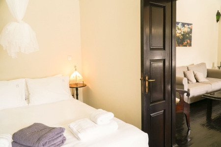 Second bedroom of Mansion sophia heritage villa in Megalochori Santorini